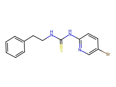 Thiourea, N-(5-bromo-2-pyridinyl)-N'-(2-phenylethyl)- structure