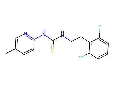Thiourea, N-(2-(2,6-difluorophenyl)ethyl)-N'-(5-methyl-2-pyridinyl)- structure