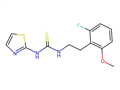 Thiourea, N-(2-(2-fluoro-6-methoxyphenyl)ethyl)-N'-2-thiazolyl- structure
