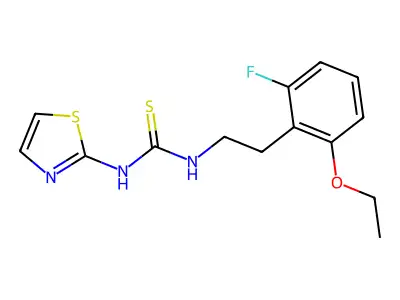 Thiourea, N-(2-(2-ethoxy-6-fluorophenyl)ethyl)-N'-2-thiazolyl- structure