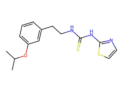 Thiourea, N-(2-(3-(1-methylethoxy)phenyl)ethyl)-N'-2-thiazolyl- structure