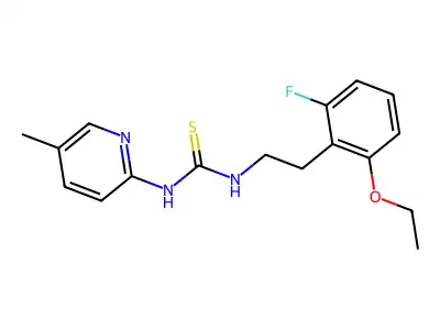 Thiourea, N-(2-(2-ethoxy-6-fluorophenyl)ethyl)-N'-(5-methyl-2-pyridinyl)- structure
