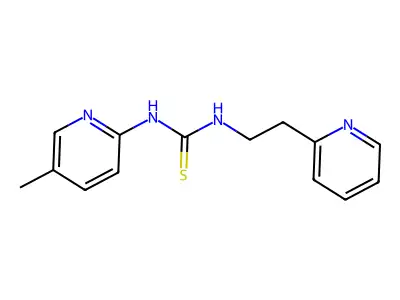 Thiourea, N-(5-methyl-2-pyridinyl)-N'-(2-(2-pyridinyl)ethyl)- structure