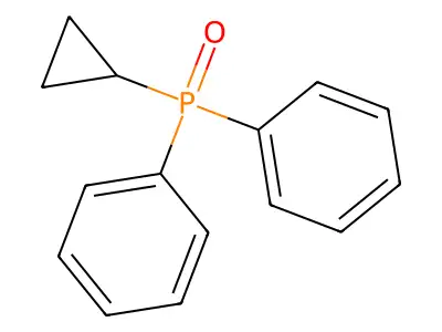 Phosphine oxide, cyclopropyldiphenyl- structure
