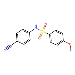 N-(4-cyanophenyl)-4-methoxybenzenesulfonamide structure