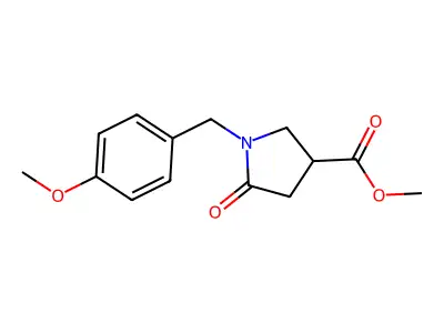 Methyl 1-(4-methoxybenzyl)-5-oxopyrrolidine-3-carboxylate structure