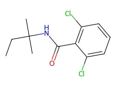 2,6-二氯-N-(2-甲基丁-2-基)苯甲酰胺 structure