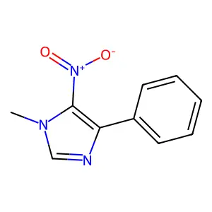 1H-Imidazole, 1-methyl-5-nitro-4-phenyl- structure