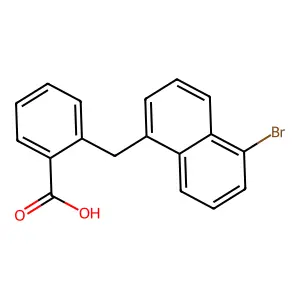 2-[(5-Bromonaphthalen-1-yl)methyl]benzoic acid structure