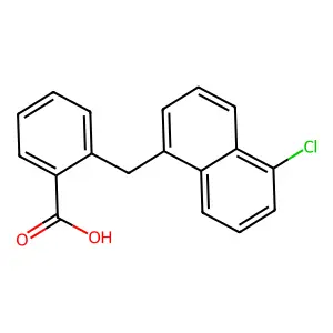 2-[(5-Chloronaphthalen-1-yl)methyl]benzoic acid structure