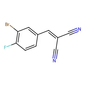 2-[(3-Bromo-4-fluorophenyl)methylidene]propanedinitrile structure