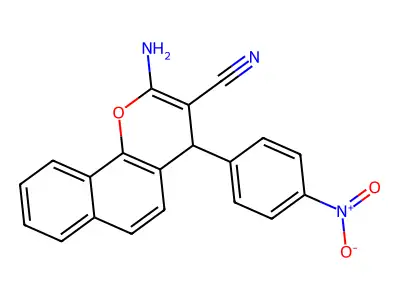 4H-Naphtho[1,2-b]pyran-3-carbonitrile, 2-amino-4-(4-nitrophenyl)- structure