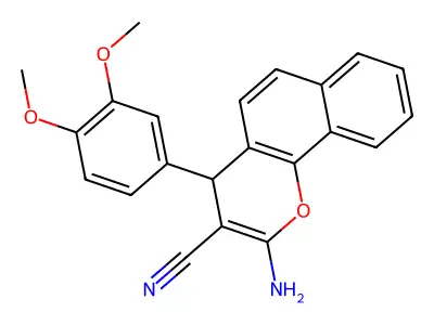 2-Amino-4-(3,4-dimethoxyphenyl)-4H-naphtho[1,2-b]pyran-3-carbonitrile structure