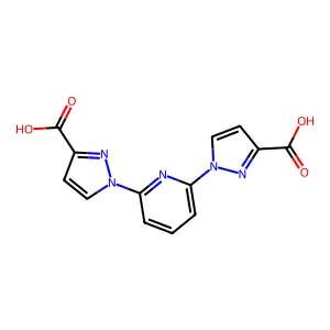 1,1'-(Pyridine-2,6-diyl)bis(1H-pyrazole-3-carboxylic acid) structure