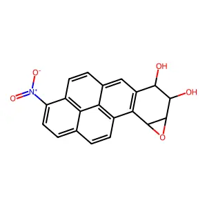 3-Nitrobenzo(a)pyrene-7,8-diol-9,10-epoxide structure