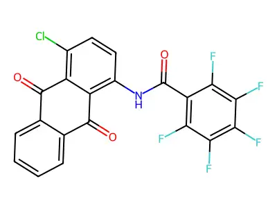 N-(4-chloro-9,10-dioxoanthracen-1-yl)-2,3,4,5,6-pentafluorobenzamide structure