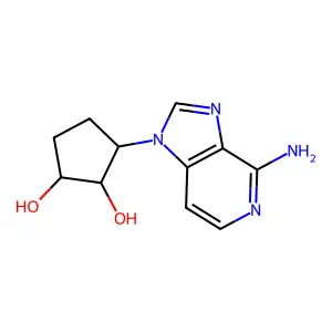9-(2',3'-Dihydroxypentan-1'-yl)-3-deazaadenine structure