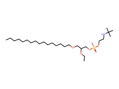 rac-1-O-Hexadecyl-2-O-ethylglycero-3-phospho-N-tert-butylethanolamine structure