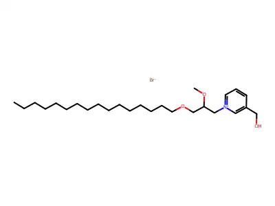 N-(3-(Hexadecyloxy)-2-methoxypropyl)-3-(hydroxymethyl)pyridinium structure