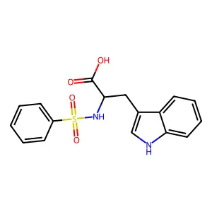 N-(phenylsulfonyl)-L-tryptophan structure