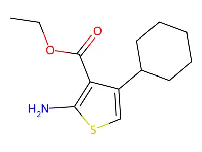 Ethyl 2-amino-4-cyclohexylthiophene-3-carboxylate structure