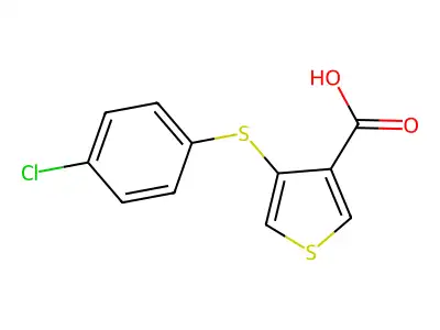 4-[(4-Chlorophenyl)thio]thiophene-3-carboxylic acid structure