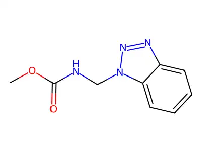 Methyl N-(benzotriazol-1-ylmethyl)carbamate structure