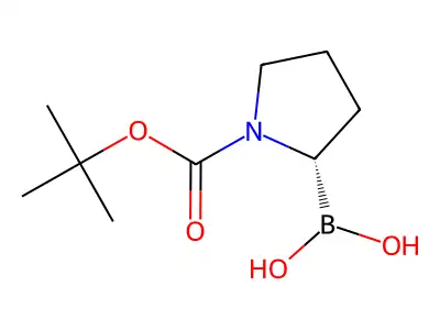 1-N-Boc-pyrrolidin-2-ylboronic acid structure