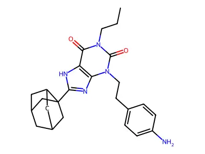 3-(4-Aminophenethyl)-8-(3-noradamantyl)-1-propylxanthine structure