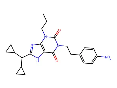 1-(4-Aminophenethyl)-8-dicyclopropylmethyl-1-propylxanthine structure