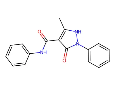 5-methyl-3-oxo-N,2-diphenyl-2,3-dihydro-1H-pyrazole-4-carboxamide structure