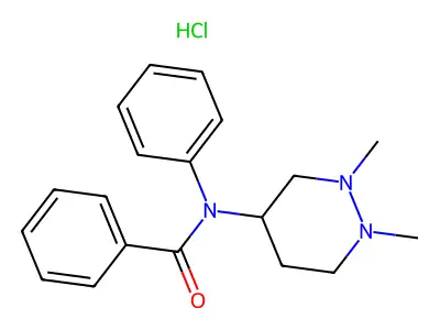 Benzamide, N-(hexahydro-1,2-dimethyl-4-pyridazinyl)-N-phenyl-, hydrochloride structure