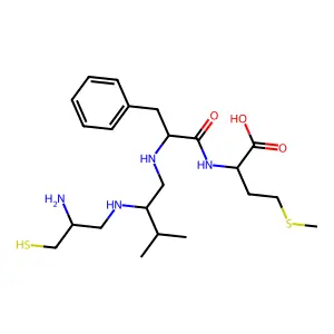 H-Cys-psi(CH2NH)Val-psi(CH2NH)Phe-Met-OH trifluoroacetate salt structure