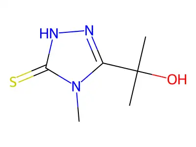 5-(2-Hydroxypropan-2-yl)-4-methyl-2,4-dihydro-3H-1,2,4-triazole-3-thione structure
