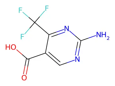 2-Amino-4-(trifluoromethyl)pyrimidine-5-carboxylic acid structure