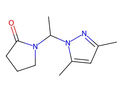 2-Pyrrolidinone, 1-(1-(3,5-dimethyl-1H-pyrazol-1-yl)ethyl)- structure