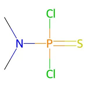 Phosphoramidothioic dichloride, dimethyl- structure