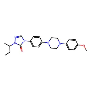 2-sec-Butyl-4-(4-(4-(4-methoxyphenyl)piperazin-1-yl)phenyl)-2H-1,2,4-triazol-3(4H)-one, (R)- structure