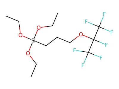 3-(Heptafluoroisopropoxy)propyltriethoxysilane structure