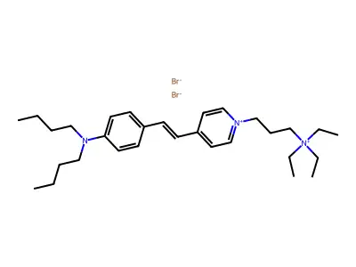 n-(3-Triethylammoniumpropyl)-4-(4-(dibutylamino)styryl)pyridinium dibromide structure