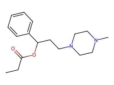 3-(4-Methylpiperazin-1-yl)-1-phenylpropyl propanoate structure