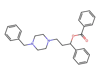 3-(4-Benzylpiperazin-1-yl)-1-phenylpropyl benzoate structure