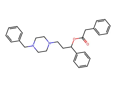 3-(4-Benzylpiperazin-1-yl)-1-phenylpropyl phenylacetate structure