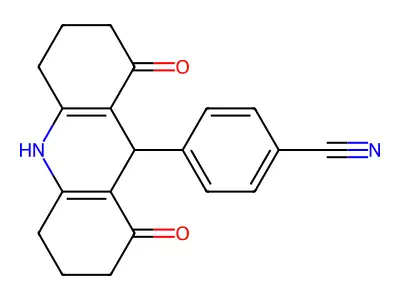 4-(1,8-Dioxo-2,3,4,5,6,7,9,10-octahydroacridin-9-yl)benzonitrile structure