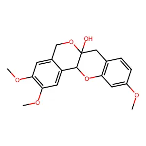 2,3,10-trimethoxy-7,12a-dihydro-5H-isochromeno[4,3-b]chromen-6a-ol structure