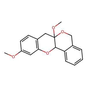 [2]Benzopyrano[4,3-b][1]benzopyran, 5,6a,7,12a-tetrahydro-6a,10-dimethoxy- structure