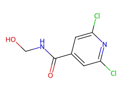 N4-hydroxymethyl-2,6-dichloroisonicotinamide structure