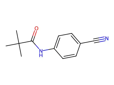 N-(4-cyanophenyl)-2,2-dimethylpropanamide structure