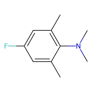 N,N,2,6-Tetramethylaniline, 4-fluoro- structure