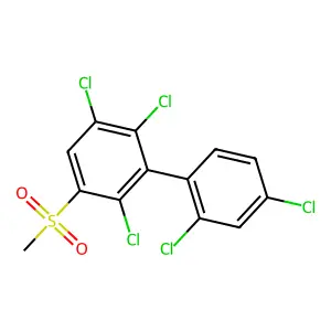3-Methylsulfonyl-2,5,6,2',4'-pentachlorobiphenyl structure